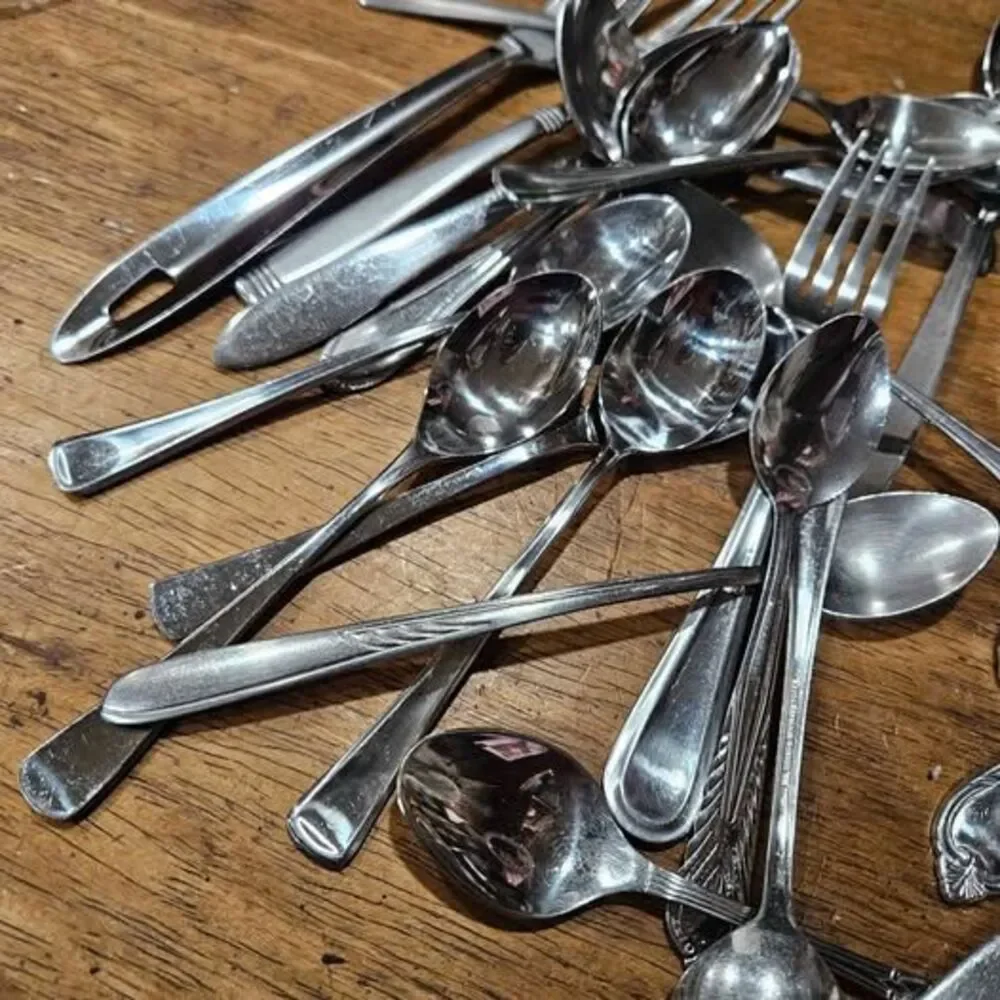 Mixed Stainless Steel Silverware Flatware Lot